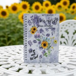 Sunflower and Lavender Spiral Notebook